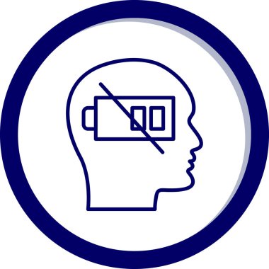 Beyin simgesi, modern basit illüstrasyon tasarımı