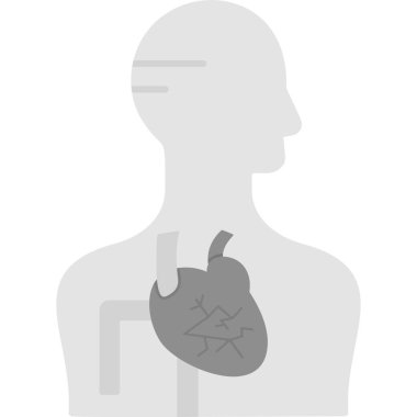 İnsan organı ikonu vektör illüstrasyonu