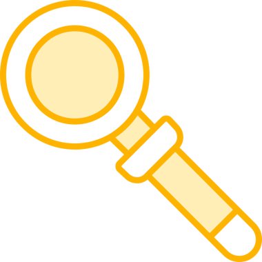 Büyütme cam simgesi, vektör illüstrasyonu