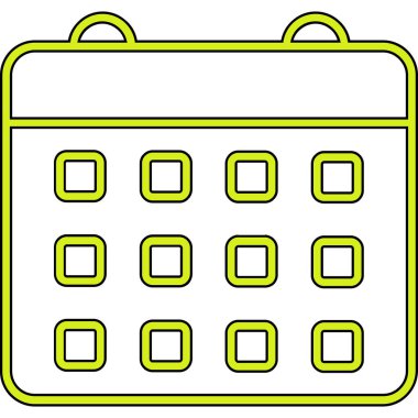 Takvim. Web simgesi basit illüstrasyon