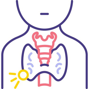 Kanser. Web simgesi basit illüstrasyon