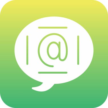 İleti simgesi soyut arkaplan grubunda izole edildi