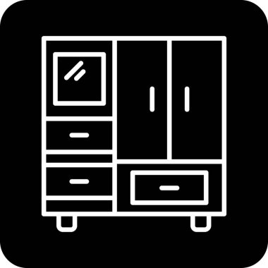 Mobilya. Web simgesi basit illüstrasyon