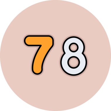 Sekiz numaralı simgenin vektör illüstrasyonu