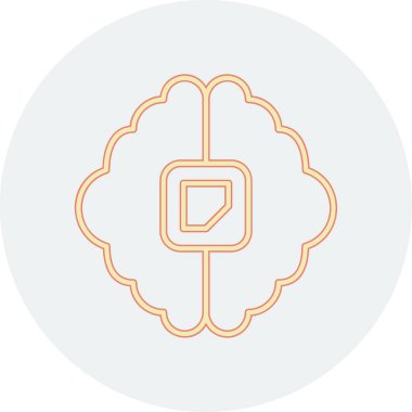 Beyin simgesi, modern tasarım illüstrasyonu