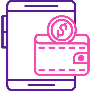 Para için. Web simgesi basit illüstrasyon