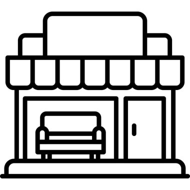 depolama ikonu ana hatları vektörü. Pazar yeri