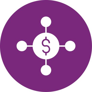 Para için. Web simgesi basit illüstrasyon