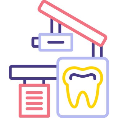 Diş Modern simgesi, vektör illüstrasyonu
