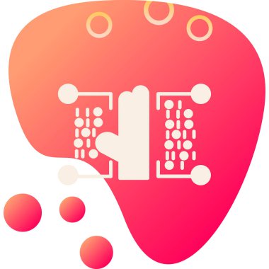 Tıbbi simgesi olan kırmızı bir kalbin vektör çizimi