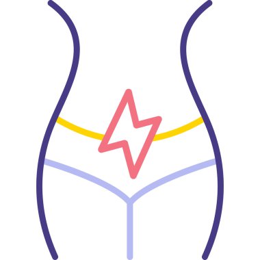 Bir kadın vücut simgesinin vektör illüstrasyonu