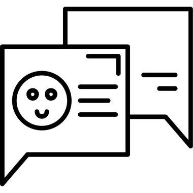 Sohbet simgesi vektör illüstrasyonu