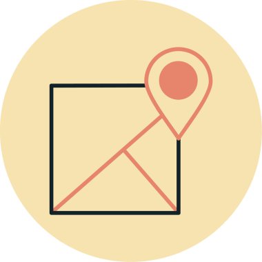 harita simgesi vektör illüstrasyonu