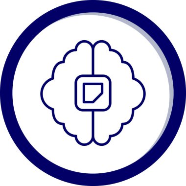 Beyin vektör simge işareti simge vektör çizim kişisel ve ticari kullanım için..