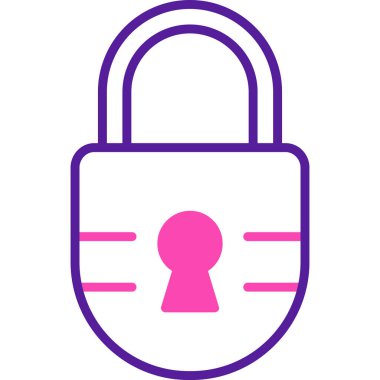 Asma kilit. Web simgesi basit tasarım