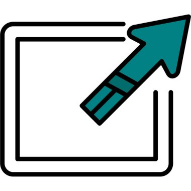 Ok. Web simgesi basit illüstrasyon