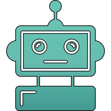 Robot simgesi. Vektör çizim