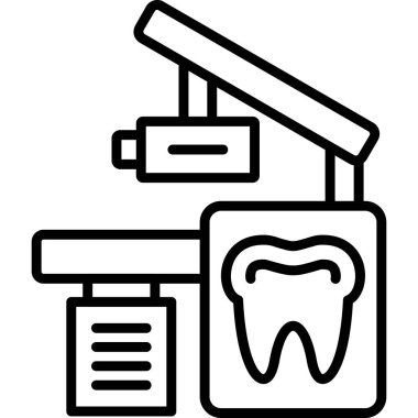 Diş hekimi simgesi, modern tasarım illüstrasyonu