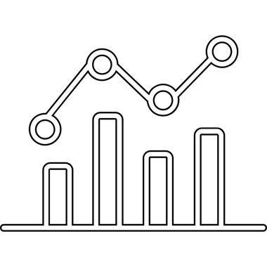 grafik simgesi. Web için grafik vektör simgelerinin özet çizimi