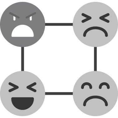 İzole edilmiş kızgın ve üzgün bir ifade. vektör çizimi tasarımı