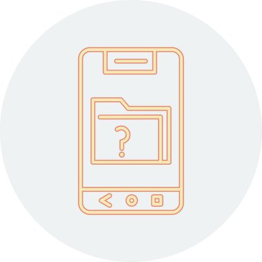 Düz stil simgesinde cep telefonu.