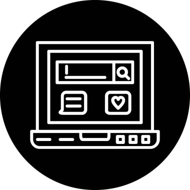 Web simgesi, vektör illüstrasyonu