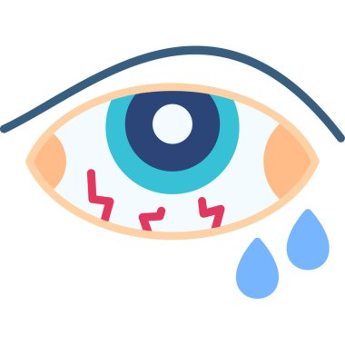 Mavi gözlü olan. vektör illüstrasyonu