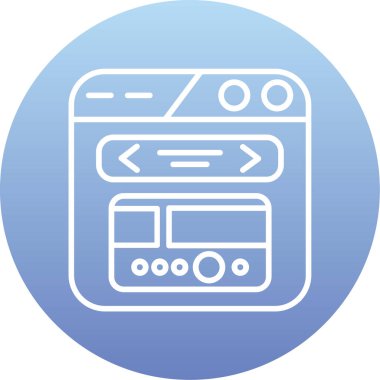 Fırın. Web simgesi basit illüstrasyon