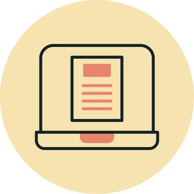 dizüstü bilgisayar simgesi, vektör illüstrasyonu