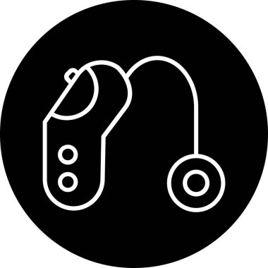 Kulaklık simgesinin vektör illüstrasyonu