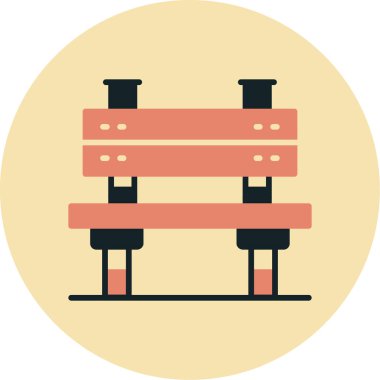 Masa. Web simgesi basit illüstrasyon