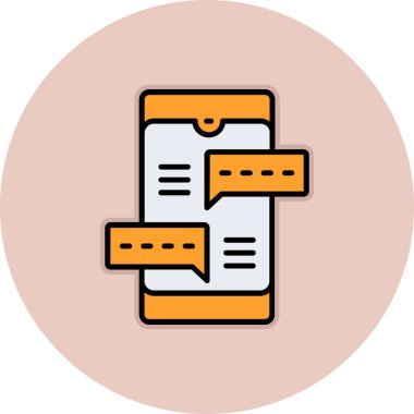 Sohbet simgesinin vektör illüstrasyonu