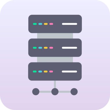 sunucu web simgesi, basit vektör illüstrasyonu