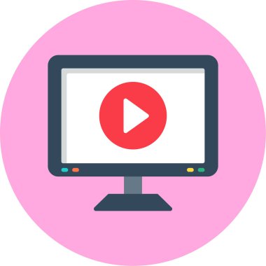 video simgesi vektör illüstrasyonu