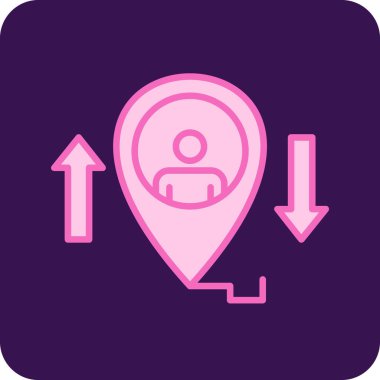 Bir konum işaretleyicisinin vektör illüstrasyonu