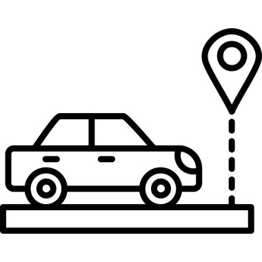 Taksi araba vektör simgesi