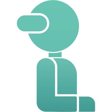 Maske simgesi olan bir adamın vektör çizimi