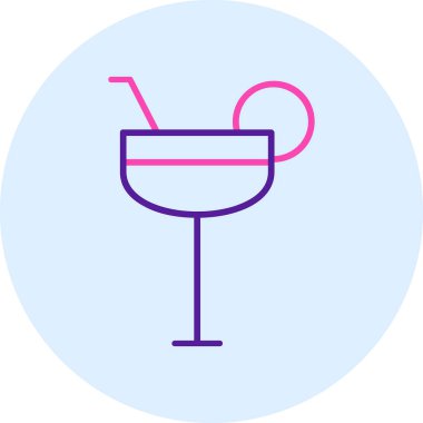 alkollü kokteyl ikonu - taslak biçiminde