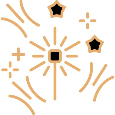 Ampul simgesi, basit vektör illüstrasyonu