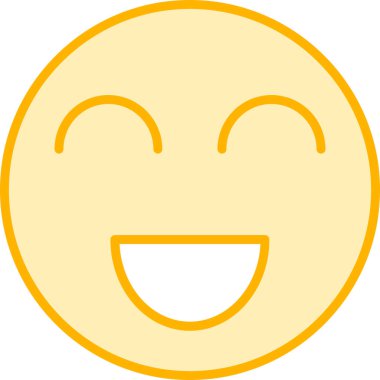 Gülümse. Web simgesi basit illüstrasyon