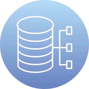 veritabanı. Web simgesi basit illüstrasyon