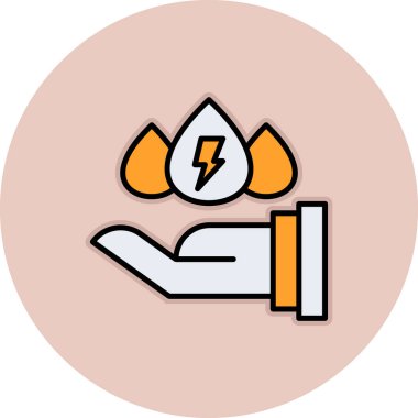 Bozuk para tutan bir elin vektör çizimi