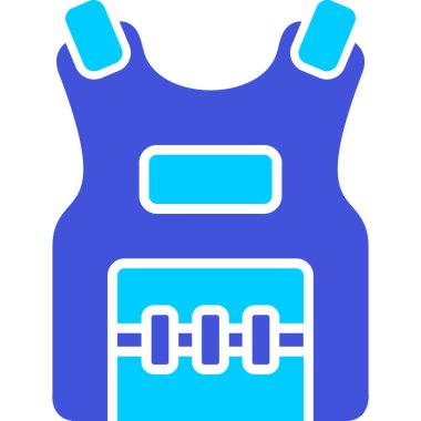 Mavi ve beyaz bir ikonun vektör illüstrasyonu