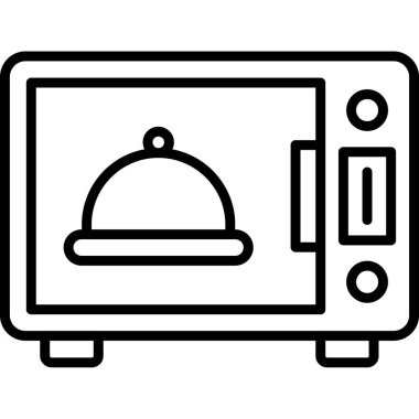 Otel resepsiyon ikonu ana hat vektörü. Otel resepsiyonu. resepsiyon Oteli