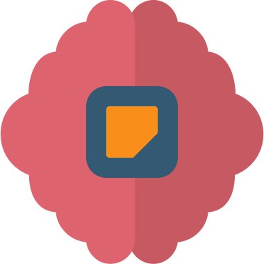 Beyin. Web simgesi basit illüstrasyon