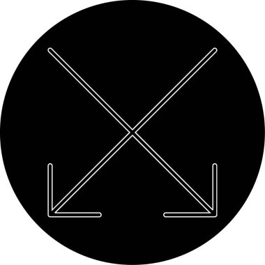 Ok. Web simgesi basit illüstrasyon