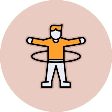 İpli bir adamın vektör çizimi