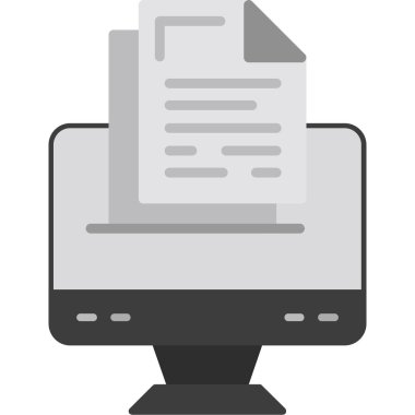 belge ve dosya simgesine sahip bilgisayar