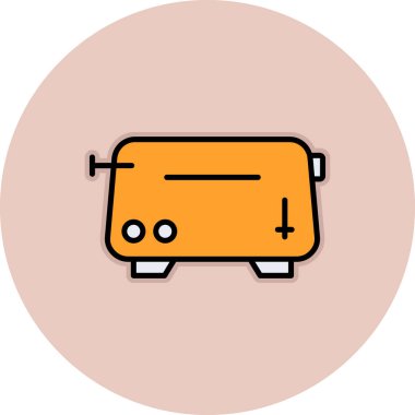 Bir arabanın karikatür simgesinin vektör çizimi