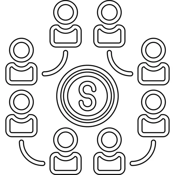 iş yönetimi ekip simgesi ana hatlar biçiminde